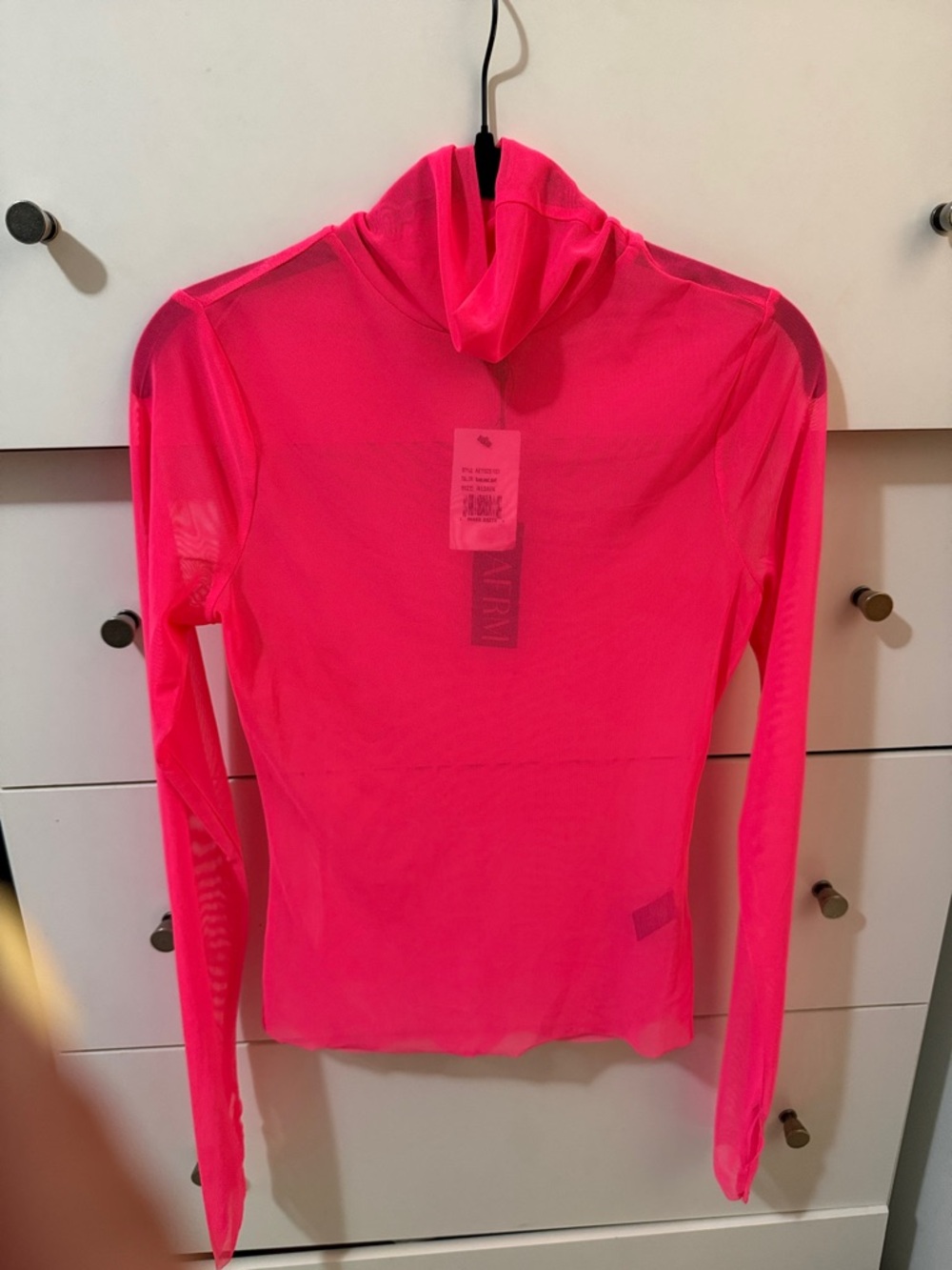 AFRM Neon Pink Long-Sleeve Hooded Top